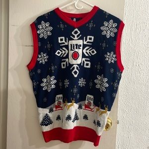 Miller Lite Ugly Christmas Vest